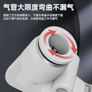 Li Guang Aerodynamics Pneumatic <b>Quick</b> Coupler PV4 6 8 10 12 16 Right Angle Air Hose <b>Connector</b> For Industrial Use - Product Image 4