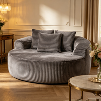 Canapé compressé en velours côtelé avec éponge à haute résilience, facile à ranger, idéal pour les acheteurs de meubles, les hôtels et les salons.