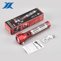 Lampe torche LED SA-T01 à lumière puissante, multifonction, marteau de sécurité automobile, éclairage de travail pour situations d'urgence et de secours, rechargeable par USB
