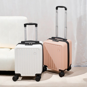 Valise portable légère de 14 pouces, mini bagage à roulettes élégant adapté aux voyages scolaires et aux voyages d'affaires - Product Image 1