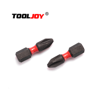 Embouts de visseuse à chocs industriels robustes pour le bricolage, en acier S2, tige hexagonale de 1/4 pouce, magnétiques, PH1 PH2 PH3, 25 mm
