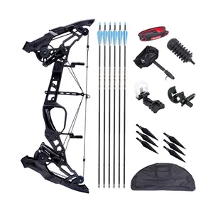 SPG Dual-Purpose Compound Bow Set 20-60lbs Steel Ball Outdoor Arrow Hunting Bag Sight Release Stabilizer Archery Tag Equipment