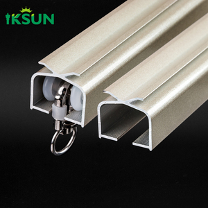 IKSUN Tringle à rideau coulissante en aluminium de type lourd Ensemble de rails à rideau de haute qualité - Product Image 1