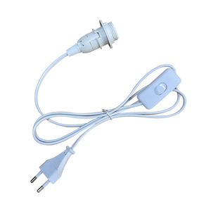 Оптовый кабель питания для ламп HM Brand, белый, 1,5 м, с 2-контактным штекером EU, медным проводником, ПВХ-изоляцией, высоковольтный, для выключателей - Product Image 5