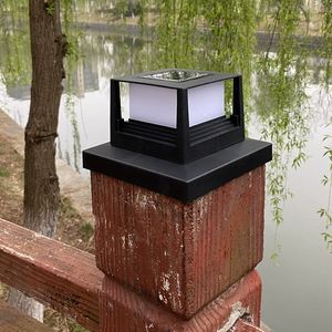 Lampes solaires à LED modernes très vendues, indice de protection IP65, CRI 95 élevé, en verre, pour <span class=keywords><strong>terrasse</strong></span> extérieure, clôture, jardin, poteaux en <span class=keywords><strong>bois</strong></span> - Product Image 2