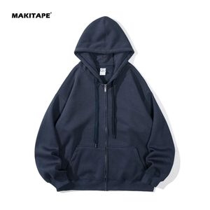 BYAG1022L Sweat à capuche oversize personnalisé en molleton 350GSM, poids lourd, essentiel, de haute qualité, ample, à fermeture éclair, unisexe - Product Image 3