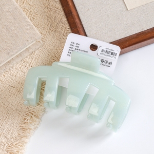 Fermagli per capelli a pinza da 10,5 cm in PC, lucidi, colori Morandi, piatti e curvi, per coda di cavallo, antiscivolo, per capelli spessi, confezione su cartoncino, pronti per la vendita al dettaglio - Product Image 5