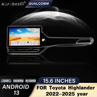 ACARDASH Radio de Auto con Pantalla Grande de 15.6 Pulgadas, Android 13, Estéreo Multimedia, Carplay, Navegación GPS para Toyota Highlander 2026, 8 Núcleos, DSP