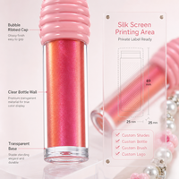 Gloss à lèvres Kawaii OEM/ODM avec pendentif en fourrure, finition nacrée, personnalisation par sérigraphie, marque privée