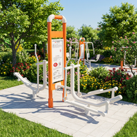 Machine elliptique à deux positions en acier galvanisé pour l'extérieur, équipement de fitness pour parcs municipaux certifié ISO