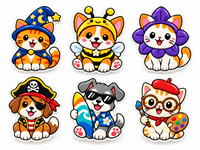 Aimant de réfrigérateur personnalisé en résine écologique, motif chat, chien, pirate, sorcier, abeille, animal, dessin animé mignon, 3D stéréo, souvenir, décoration maison et cuisine