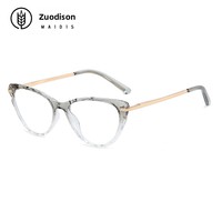 Monture de lunettes anti-lumière bleue œil-de-chat en métal TR90 5065 avec verres AC, style papillon, bordure taillée diamant, unisexe