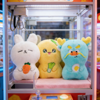 Peluches de lapin de dessin animé de 8 pouces, jouets en peluche pour enfants, thème dessin animé et anime, pour machines à griffes