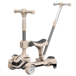 Patinete Infantil Cuatro en Uno para Exteriores con Manillar Plegable y Función de Elevación, con Tres Ruedas y Material Plástico - Product Image 4