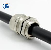 M27 * 1.5 presse-étoupe en laiton nickelé IP68 étanche avec nylon et acier inoxydable taille métrique certifiée ROHS