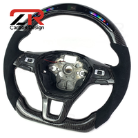 Volant de voiture en fibre de carbone avec LED RPM pour Volkswagen MK6 Golf 6 Golf 7 GTI R MK5 MK7 R Tiguan Jetta Polo Passat CC Touareg