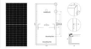 Futuresolar Fabricantes de paneles solares principales de China 450W 500W 550W 600W Paneles solares bifaciales - Product Image 3