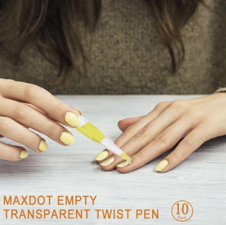 Penne a olio per cuticole con penna a torsione trasparente vuota da 5ml Twist DYI Pens contenitore cosmetico