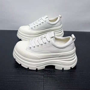 Chaussures en toile blanches et noires, style décontracté, pour hommes et femmes, baskets de sport plates, chaussures de marche, baskets classiques tendance - Product Image 4