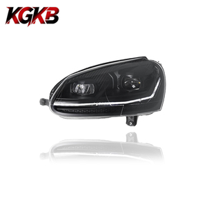 Ensemble de phares avant de voiture KGKB pour VW <span class=keywords><strong>Golf</strong></span> <span class=keywords><strong>5</strong></span> Mk5 2003-2011, phare LED avec animation de démarrage, plug and play, accessoires automobiles - Product Image 1