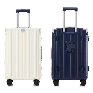 <span class=keywords><strong>Valise</strong></span> à roulettes 4 <span class=keywords><strong>roues</strong></span> en ABS, grande capacité, design simple et tendance, avec serrure à combinaison - Unisexe, <span class=keywords><strong>valise</strong></span> <span class=keywords><strong>cabine</strong></span> pour avion - Product Image 6