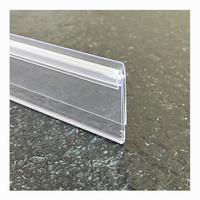 Porte-étiquette de prix de gondole en plastique rigide souple de co-extrusion UPC bande de canal de billet poignée bande de données avant pour les étagères de supermarché