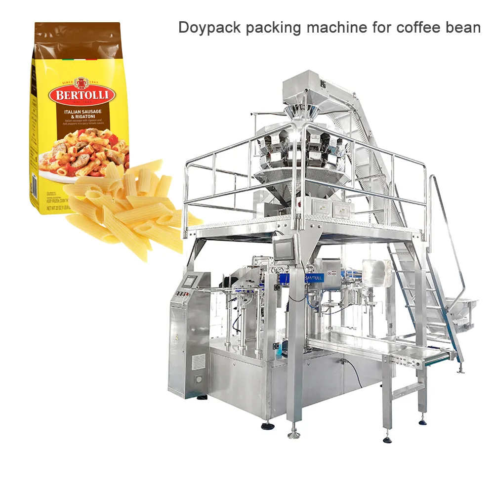 Automatische 500G 1Kg 2Kg Verticale Weegpulsen Pasta Verpakkingsmachine Vullen Macaroni Pasta Verpakkingsmachine