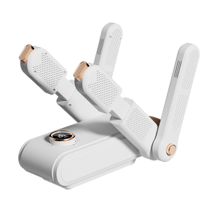 Secador de Zapatos Plegable de 4 Tubos, Secador de Botas Portátil con Temporizador y Función de Calentamiento, Compatible con Tabletas Aromáticas para Desodorizar - Product Image 1