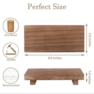 Solid Wood Bathroom Soap Tray Rectangle Minimalist Design <b>Desktop</b> Storage <b>Shelf</b> For Soap And Ornaments - Product Image 4