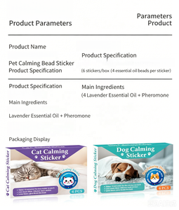 Autocollants apaisants pour animaux USMILEPET, infusés aux phéromones naturelles et à l'huile essentielle de lavande, patchs anti-anxiété pour chats et chiens - Product Image 3