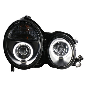 Ensemble de phares LED jaunes SONAR 12V 55W H4/H7 avec anneau lumineux Angel Eye, compatible avec <span class=keywords><strong>Mercedes</strong></span>-Benz <span class=keywords><strong>Classe</strong></span> <span class=keywords><strong>E</strong></span> <span class=keywords><strong>W210</strong></span> 98-01 - Product Image 1