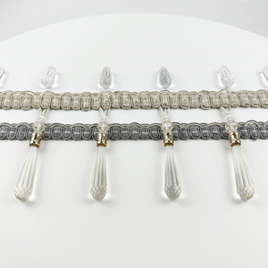 Perles acryliques Baxarama, garniture à franges perlées pour rideaux, tissus d'ameublement, vêtements, textiles de maison, décoration intérieure, modèle Zhejiang - Product Image 5
