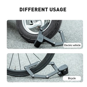Le cadenas de vélo avec mécanisme de verrouillage par reconnaissance veineuse est installé de manière détachable. Le serrure est dotée d'un trou de serrure amovible. - Product Image 3