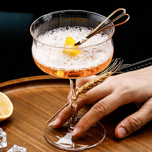 Copa de cóctel vintage con diseño acanalado, elegante copa de champán con borde festoneado para Margarita, Martini, <span class=keywords><strong>Manhattan</strong></span>, cristalería transparente de 250 ml - Product Image 2