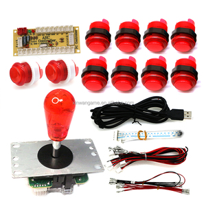 Tự Làm Sanwa 8-Cách Cần Điều Khiển Kit Không Chậm Trễ USB LED Push <span class=keywords><strong>Button</strong></span> <span class=keywords><strong>Arcade</strong></span> <span class=keywords><strong>Stick</strong></span> Cho PC Mame Máy Trò Chơi Coin Pusher - Product Image 2