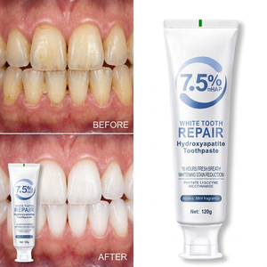 <span class=keywords><strong>Dentifrice</strong></span> 7,5 % Hydroxyapatite NHAP pour la réparation de l'émail, blanchissant, anti-caries, protection des dents sensibles, haleine fraîche, format portable - Product Image 1