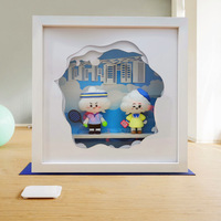 Deep Photo Frame Dried Flower Shadow Box Photo Frame High Quality Customized Wholesale White Wooden Art 3D Shadow Frame