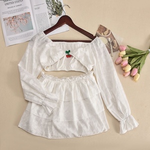 Conjunto de Dos Piezas de Moda <span class=keywords><strong>Boutique</strong></span> para Mujer, Verano 2026, Top Corto y Falda con Estampado de Cerezas - Product Image 3