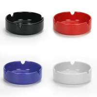 Cendrier en céramique de porcelaine personnalisé avec logo du fabricant, design coloré, cendrier rond pour porte-cigarettes, vente en gros