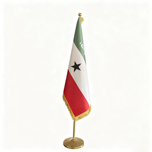 Bandera de Escritorio con Base y Flecos de Alta Calidad - Bandera de Escritorio Resistente para Uso Institucional, en Embajadas y <span class=keywords><strong>Ferias</strong></span> Comerciales - Product Image 1