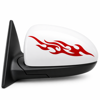 Autocollant en vinyle pour rétroviseur de voiture, motif flamme tribale, autocollant extérieur auto-adhésif imperméable en rouge, jaune, bleu, noir