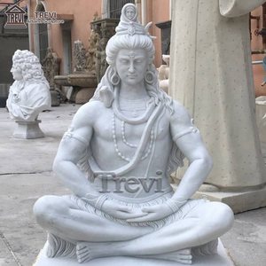 宗教的なヒンドゥー教の神の石の彫刻白い大理石のシルディサイババ像 - Product Image 6