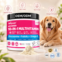 Poudre multivitaminée 10 en 1 pour chiens et chats, glucosamine, probiotiques, oméga 3, digestion, articulations, peau, fabrication OEM