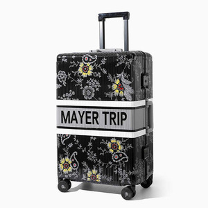 GEMULIN Bagages colorés imprimés sur mesure Grande capacité Valises esthétiques de luxe à la mode de 24 pouces uniques avec roues - Product Image 2