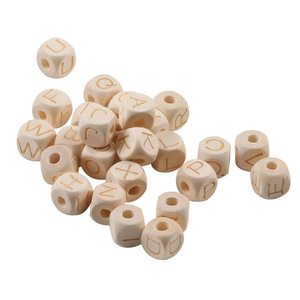 Tự Nhiên Chưa Hoàn Thành Trang Trí DIY Bằng Gỗ Khối Vuông Khối Gỗ Tròn Bóng Hạt Hình Học Hexagon Hạt Với Lỗ - Product Image 6