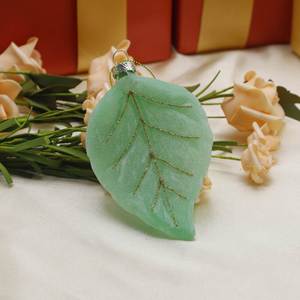 Adornos Navideños de Cristal con Diseño de Hojas Colgantes, Novedad 2024, para Regalos - Product Image 4