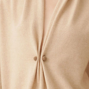 Maglioncino a maniche lunghe drappeggiato Beige nuovo personalizzato <span class=keywords><strong>da</strong></span> <span class=keywords><strong>donna</strong></span> Wisrise elegante per la <span class=keywords><strong>sera</strong></span> in ufficio - Product Image 3