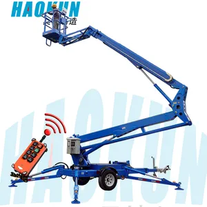 10-24M Hydraulische Diesel/Elektrische Giek Lift Mobiele Arm Gelede Man Werkplatform Gebogen Zelfrijdende Telescopische Boom Lift