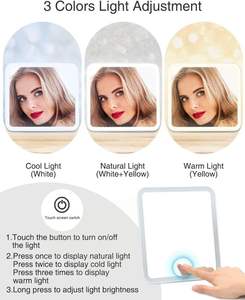 Sac de maquillage portable en cuir PU avec miroir et lumière LED, vente chaude - Product Image 5