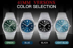 2025ดรอปชิปนาฬิกาข้อมือสำหรับผู้ชาย37mm นาฬิกาควอทซ์ธุรกิจกันน้ำ<span class=keywords><strong>50M</strong></span> เหล็ก - Product Image 5